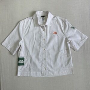 The North Face Circular Design Valley Utility Shirt Earth Women S White Patch